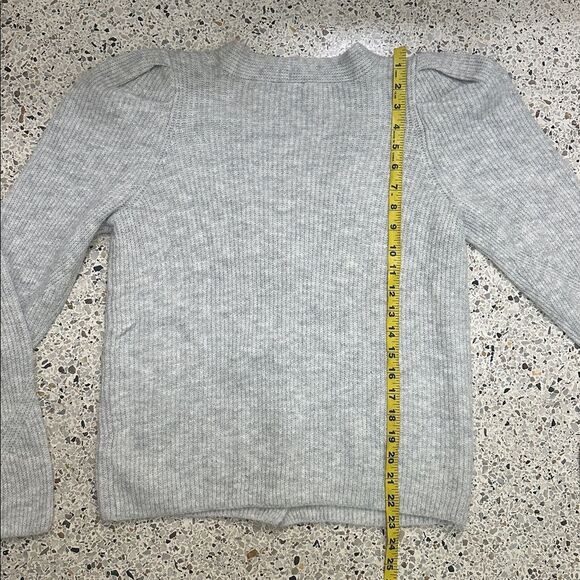 1State 1 State grey gray button cardigan sweater small s puff sleeve - Picture 7 of 7